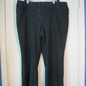 Worthington Modern Fit Jeans 20W Plus Size 20 Black Flat Front Stretch EUC